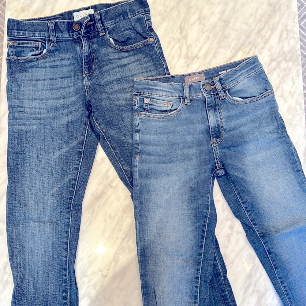 DL1961 Brady slim jeans two pairs. Dark and light rinse. Size 8